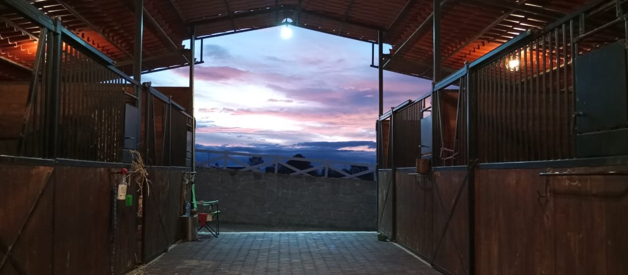 vista del atardecer dede las caballerizas